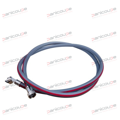 Température : 90°<BR/><BR/>Pression : 10 bar<BR/><BR/>Raccords : 1 droit, 1 coudé<BR/><BR/>ø Raccords : 3/4 FF<BR/><BR/>ø Tuyau : 13 x 19 mm<BR/><BR/>Longueur : 2500 mm FLEXIBLES D’ALIMENTATION LONG. 2,5 M (13X19) photo du produit