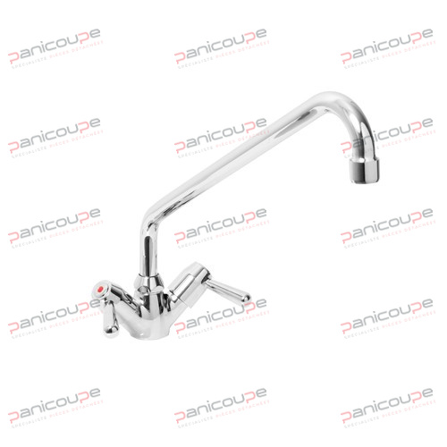 Têtes céramiques 1/4 de tour, <BR/><BR/>col de cygne Ø 18 x 300 mm, <BR/><BR/>perçage Ø 3/4 ROBINET MELANGEUR MONOTROU 300 MM photo du produit