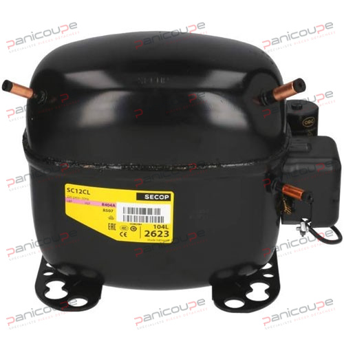 220/230V 50Hz, puissance 3/8 HP - cylindrée 12,87 CC<BR/><BR/>Gaz R404A/R507 LBP COMPRESSEUR SECOP SC12CL photo du produit