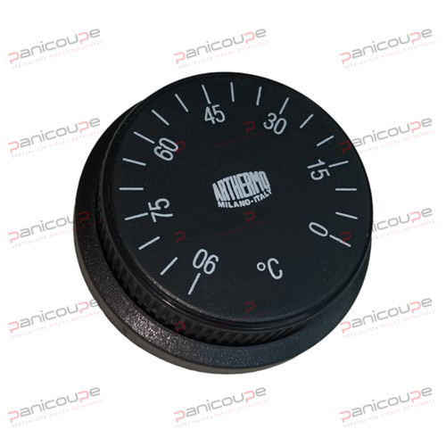 Long. capillaire 1400 mm - 15A 400V<BR/>Avec bulbe ø 6 x 102 mm<BR/>Modèle avec manette et plastron THERMOSTAT MONOPHASE 0-90°C photo du produit