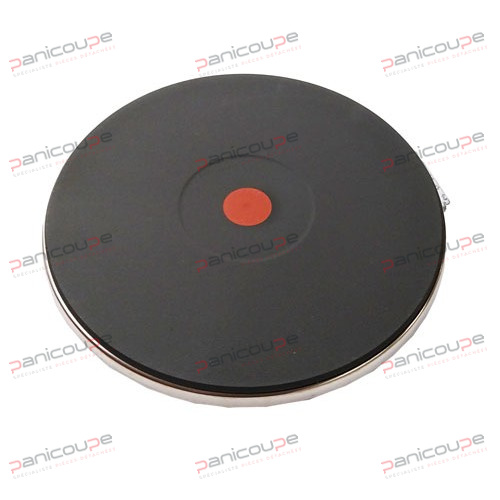 Réf Panicoupe EGOPLAQ011<BR/>Dimensions Ø 220 mm<BR/>Connexions à vis<BR/>Puissance 2600 W<BR/>Bord acier inox<BR/>EGO 18.22463.018 (1822463018) PLAQUE EGO DIAMETRE 220 230V photo du produit