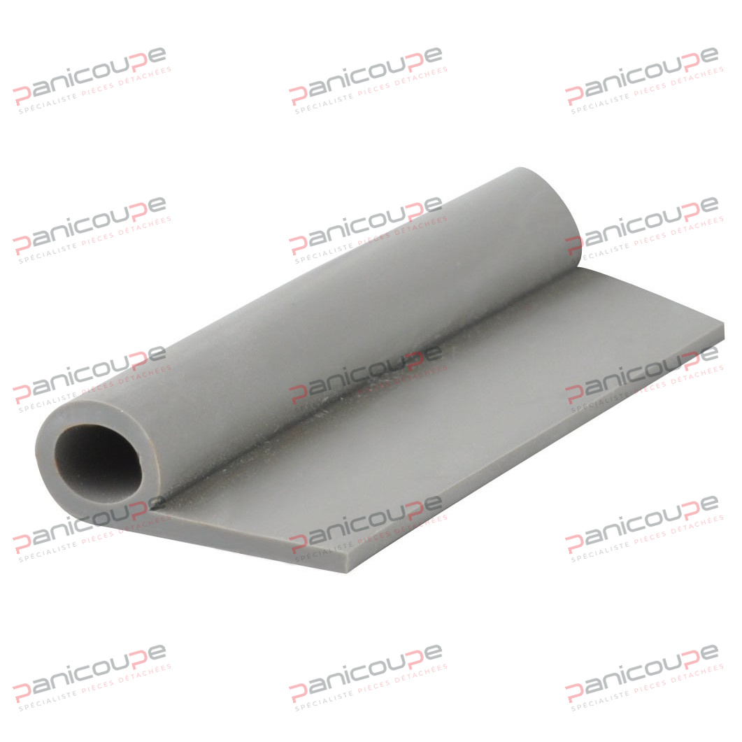 Elastomère silicone. Teinte grise. Tenue en température jusqu’à 300 °C. Modèle adaptable sur les fours hein*<BR/><BR/>HE15 : Modèle HE1 par longueur de 5 m<BR/>HE125 : Modèle HE1 par couronne de 25 m JOINTS SILICONE MODELE HE1 photo du produit