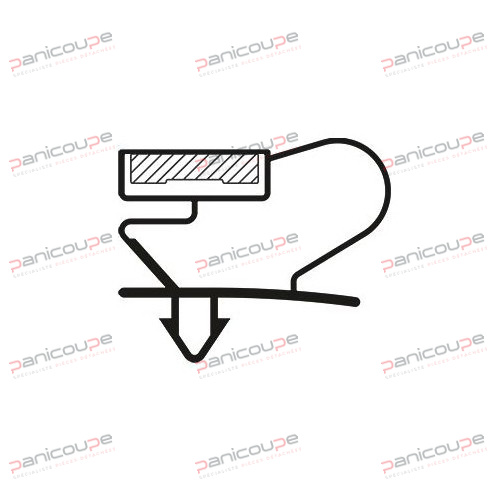 Cadre : 1495 x 655 mm<BR/> Dimensions : Larg. 23 x h. 18 mm<BR/> Flèche : 6 mm JOINT MAGNETIQUE 1495 X 655 MM photo du produit