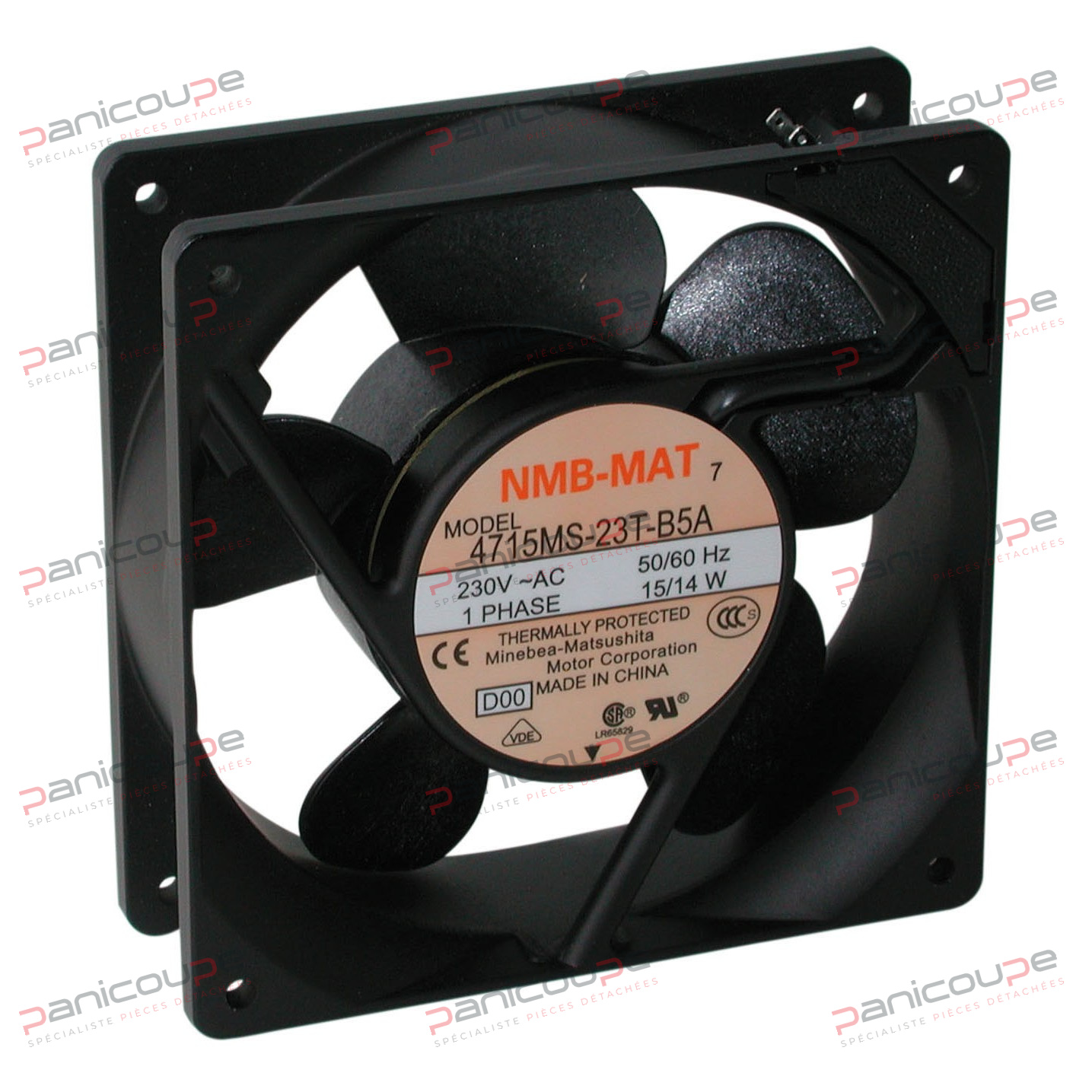 Dimensions (mm) : 119 x 119 x 38 - Tension : 230 Vac - Puissance : 6,5 W - Vitesse : 1350 T/mn -Débit : 78 m3 /h - Niveau sonore : 27 dBA - Raccordement : cosses 2,8 x 0,5 VENTILATEUR AXIAL 119X119X38 MM photo du produit