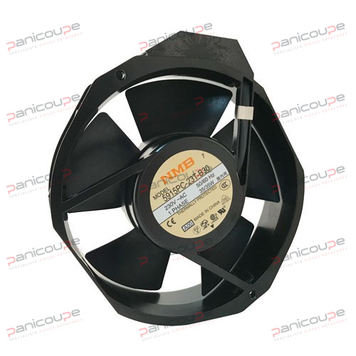 Carcasse de moteur en aluminium moulé finition noire. Raccordement par cosses de 2,8 x 0,5. Température de fonctionnement -10 °C à +70 °C.<BR/><BR/>Tension 230 V – 50/60 Hz<BR/><BR/>Roulements à billes<BR/><BR/>Puissance 35 W – Vitesse 3200 T/min<BR/><BR/>Niveau sonore 56 dBA – Débit 360 m3 /h<BR/><BR/>Dimensions 172 x 150 x 38 mm<BR/><BR/>Réf. NMB 5915PC-23T-B30<BR/><BR/>En rupture de stock “Pas de Délais” : produit de remplacement FP108EXM (voir la fiche produit) VENTILATEUR NMB AXIAL 150X172X38 MM photo du produit