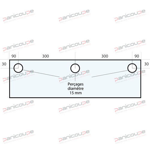 Vitre en verre trempé adaptable sur four POLIN*<BR/><BR/>DIMENSIONS : 780 x 305 mm - ÉPAISSEUR : 8 mm VITRE 780 X 305 X 8 MM - VF65 photo du produit