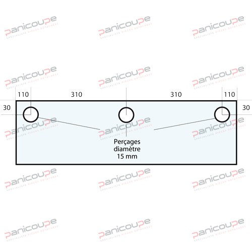 Vitre en verre trempé adaptable sur four POLIN*<BR/><BR/>DIMENSIONS : 840 x 305 mm – ÉPAISSEUR : 8 mm VITRE 840 X 305 X 8 MM - VF68 photo du produit
