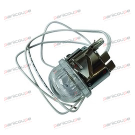 Lampe four avec douille. Ø 41 mm, 16W, 12 V, connexion par fil long. 430 mm. T° maxi 300°C DOUILLE LAMPE HALOGENE G4 photo du produit