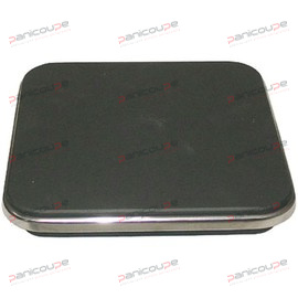 Alim. 230 V<BR/>Puissance 2600 W<BR/>Dim. 220 x 200 mm<BR/>Connexions A vis<BR/>Détail Bord acier inox PLAQUES CARRÉES 220 X 200 MM photo du produit
