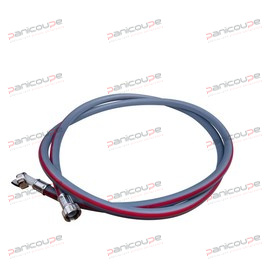 Température : 90°<BR/><BR/>Pression : 10 bar<BR/><BR/>Raccords : 1 droit, 1 coudé<BR/><BR/>ø Raccords : 3/4 FF<BR/><BR/>ø Tuyau : 13 x 19 mm<BR/><BR/>Longueur : 2500 mm FLEXIBLES D’ALIMENTATION LONG. 2,5 M (13X19) photo du produit