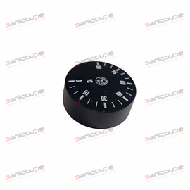 Diamètre 41 mm, de 0 à 90°C<BR/> Fixation en demi-lune ø 6x4,6 mm pour thermostat IMIT MANETTE NOIRE DIAM 41 MM 0-90°C photo du produit