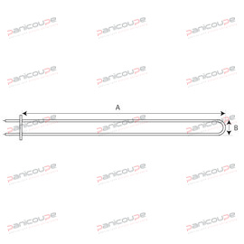 Four à sole 2 voies de 83 - A : 1630, B : 80, Puissance : 750, Tension : 230 RÉSISTANCE 750W LG 1630MM photo du produit