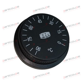 Long. capillaire 1400 mm - 15A 400V<BR/>Avec bulbe ø 6 x 102 mm<BR/>Modèle avec manette et plastron THERMOSTAT MONOPHASE 0-90°C photo du produit