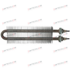 Tube Ø 16 mm - Inox 304 - Tension 230 V Borne tige filetée M6.<BR/>Puissance 2000 W - Tension 230 V - Long. A = 470 mm RÉSISTANCE À AILETTES RECTANGULAIRE 40 X 80 MM 2000 W LONGUEUR 490 MM 230 V photo du produit