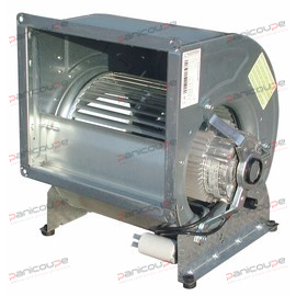 Ventilateurs centrifuges à double aspiration à entraînement direct. Moteurs monophasés à condensateur permanent à 4 pôles<BR/>Bride frontale montée et sertie. Roulements à billes lubrifiés à vie. Turbine et volute en tôle galvanisée. Température de fonctionnement de -30 à +50 °C.<BR/><BR/>(peut être monté avec un variateur de vitesse)<BR/><BR/>DD7/7-170 : Alimentation 230 V – Puissance 170 W – Vitesse 1400 T/min – Débit maxi 1450 m³/h, VENTILATEURS CENTRIFUGES DOUBLE OUÏE - DD7/7-170W photo du produit