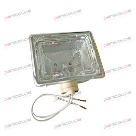 Montage 70 x 55 mm, long. fils 135 mm. 20W, 12 V. Lampe four avec douilles. <BR/><BR/>T° maxi 300°C. ECLAIRAGE DE FOUR G4 photo du produit