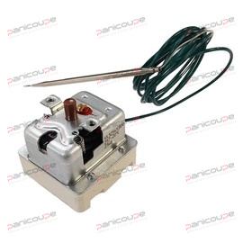 Réf Panicoupe EGOTHST011<BR/>Type sécurité<BR/>Nb phase triphasé<BR/>Température (°C) 260<BR/>Longueur capillaire (mm) 1750<BR/>Bulbe (mm) 4 x 120<BR/>Capacité élec. 20A/400V<BR/>EGO 55.32545.800 (5532545800) THERMOSTAT DE SECURITE TRIPHASE 260° photo du produit