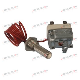 Type sécurité<BR/>Nb phase monophasé<BR/>Température (°C) 60<BR/>Longueur capillaire (mm) 610<BR/>Bulbe (mm) à bouton diamètre 16 – 46 x 11<BR/>Capacité élect. 15A/250V<BR/>Contacts 1 inverseur<BR/>EGO 55.19312.010 (5519312010) THERMOSTAT UNIPOLAIRE 60° photo du produit