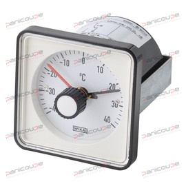 1 point de consigne. 2 aiguilles (1 de réglage de consigne et 1 d’indication de température). 1 contact inverseur 5 A. Précision 3 % .<BR/>Capillaire : cuivre Long. 2 m - Bulbe : cuivre Ø 6 mm Long. 105 mm COMBISTAT BOITIER ROND Ø 80 MM FACADE CARREE 96 X 96 MM 1 CONTACT photo du produit