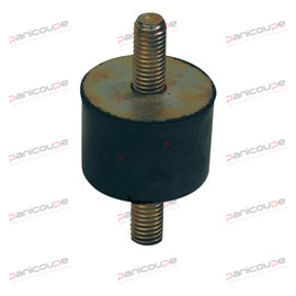 Modèle 2 tiges en acier bichromaté - Corps en caoutchouc. Modèle particulièrement adapté pour les fortes vibrations (compresseurs, ventilateurs, etc…) <BR/>Ø 40 mm - 2 Tiges 23 mm - Filetage M8. Hauteur de la gomme 30 mm PIED ANTI-VIBRATOIRE À VISSER À 2 TIGES photo du produit