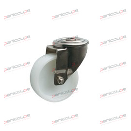 ø 100 mm, sans frein ROULETTE POLYPROPYLENE CHAPE OEIL INOX photo du produit