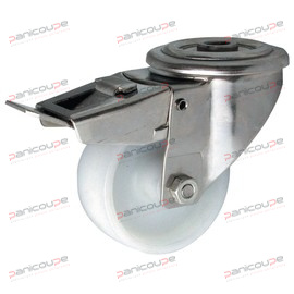 ø 100 mm, avec frein ROULETTE POLYPROPYLENE FREIN CHAPE OEIL INOX photo du produit