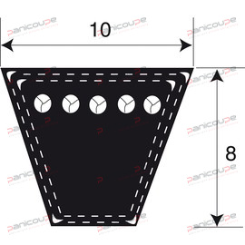 1060 mm TRAPEZOIDALES ETROITES SERIE SPZ photo du produit