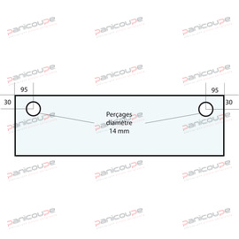 Dimensions : 605 x 230 mm - Epaisseur : 6 mm VITRE 605 X 230 X 6 MM - VF29 photo du produit