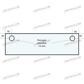 Dimensions : 605 x 280 mm - Epaisseur : 6 mm VITRE 605 X 280 X 6 MM - VF49 photo du produit