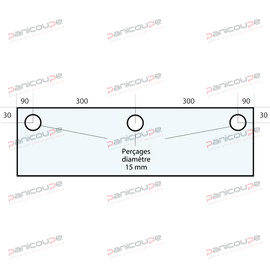 Vitre en verre trempé adaptable sur four POLIN*<BR/><BR/>DIMENSIONS : 780 x 305 mm - ÉPAISSEUR : 8 mm VITRE 780 X 305 X 8 MM - VF65 photo du produit