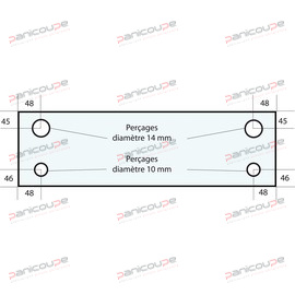 Dimensions : 750 x 220 mm - Epaisseur : 6 mm VITRE 750 X 220 X 6 MM - VF9 photo du produit